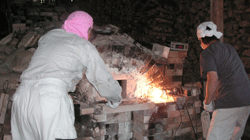 アトリエギャラリー大　釜焼き風景